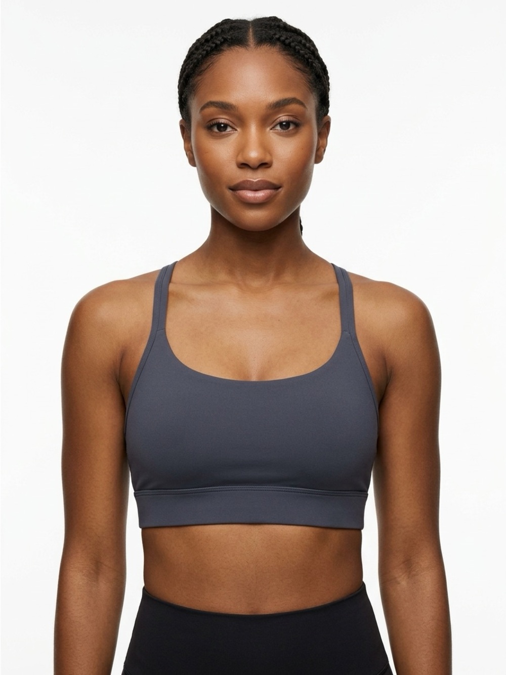Vuori Daily Sports Bra Strappy Cross Back Grey XS